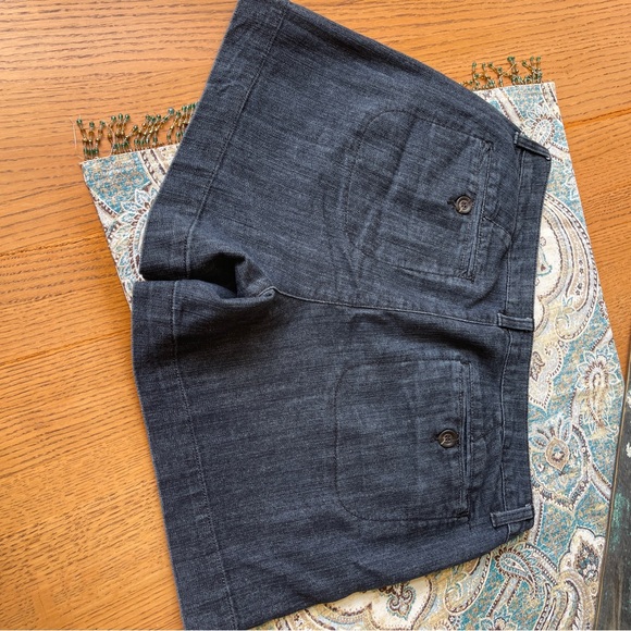 One 5 One dark indigo chino denim jean shorts size 12 - Picture 4 of 6